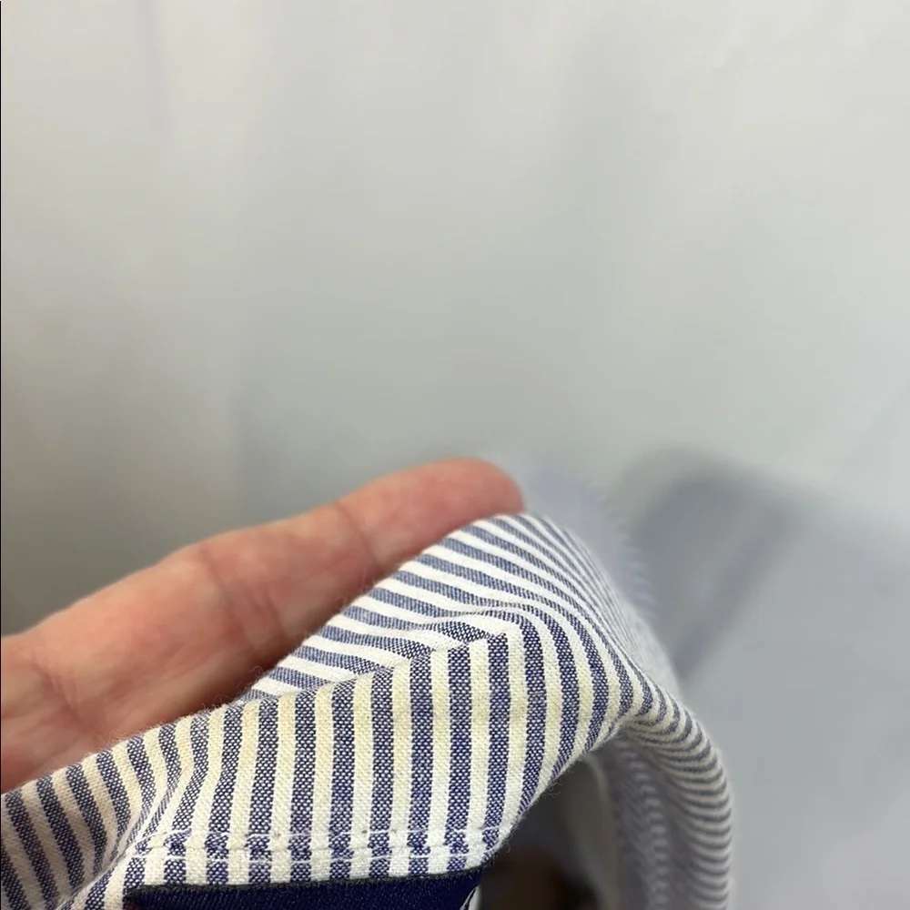 🏕️Alan Flusser White and Blue seersucker Sport Coat Blazer